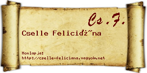 Cselle Feliciána névjegykártya